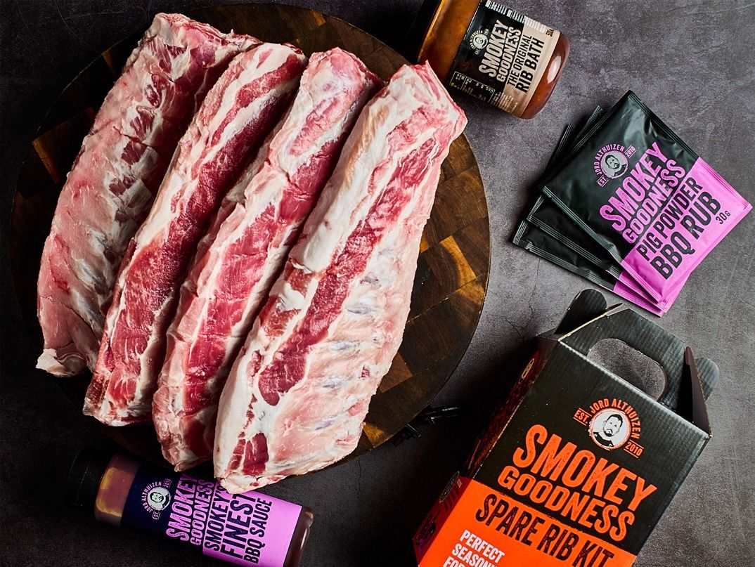 Smokey Goodness Spare Rib BBQ Box:  premium spareribs voor échte BBQ-liefhebbers